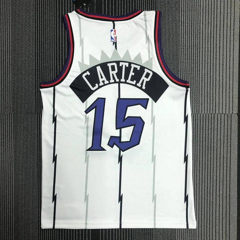 NBA Toronto Raptors Basketball Jersey Retro White #15 CARTER