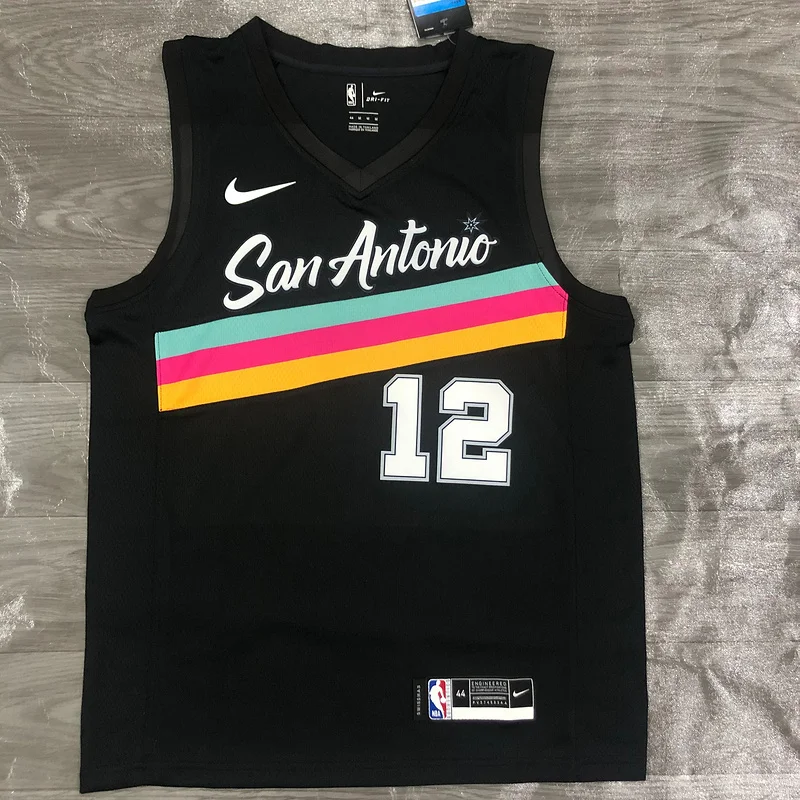 2021 San Antonio Spurs Basketball Jersey city version #12 ALDRIDGE