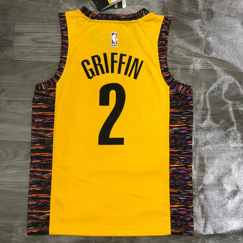 Brooklyn Nets Basketball jersey Commemorative Edition Yellow Camouflage #2 GRIFFIN