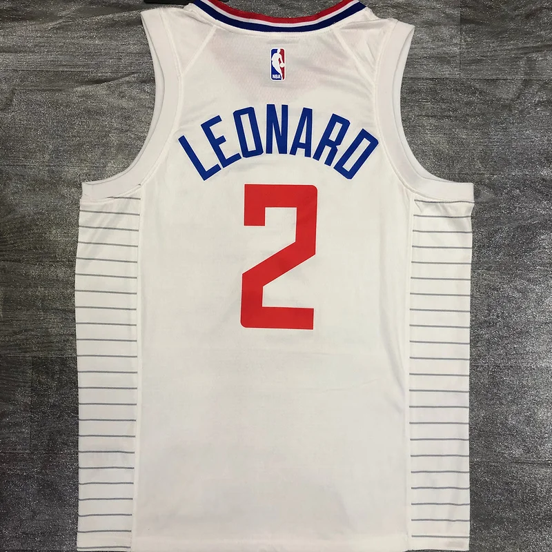 2020 Season NBA Los Angeles Clippers Basketball jersey  limited  White  #2  LEONARD