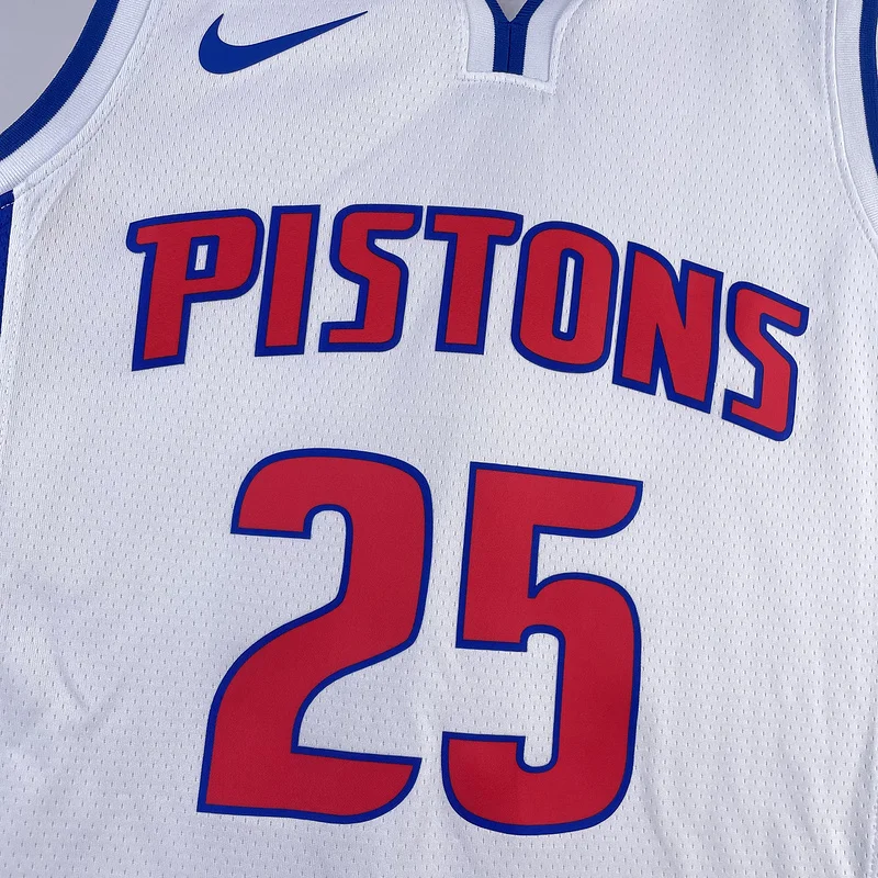 2023 Detroit Pistons Basketball Jersey White #25 ROSE