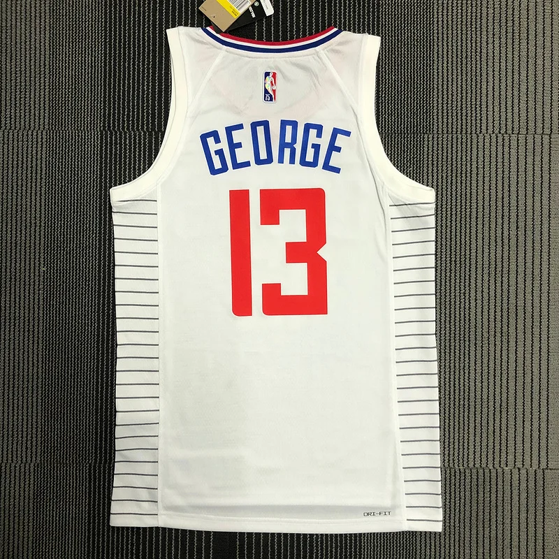 75th anniversary  NBA Los Angeles Clippers Basketball jersey   White  #13   GEORGE