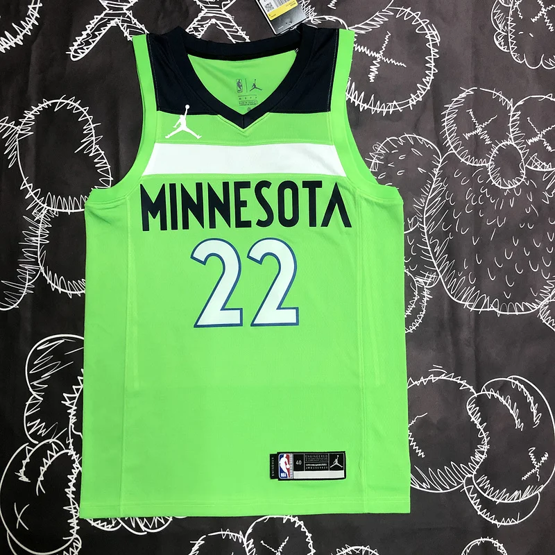 Minnesota Timberwolves Basketball Jersey trapeze #22 WIGGINS