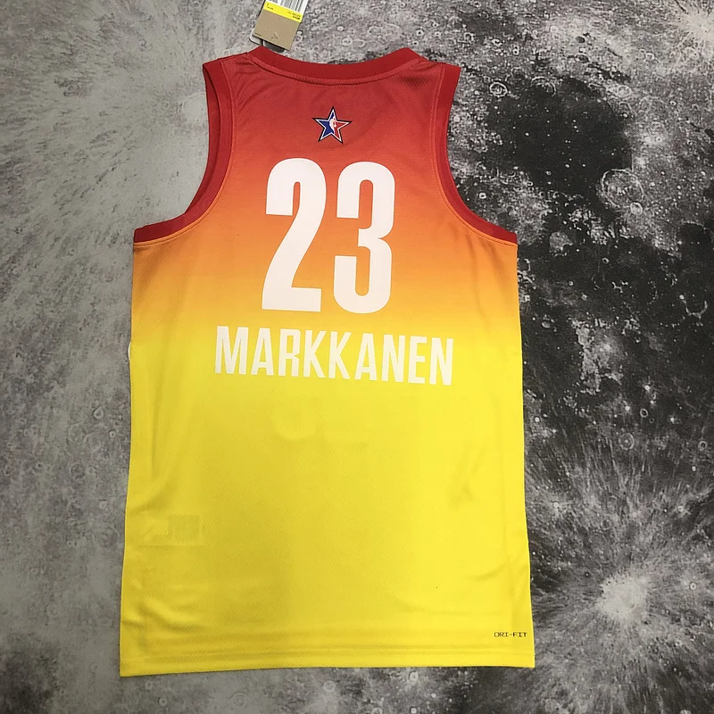 2023 All-Star Utah Jazz Basketball Jersey Yellow #23 MARKKANEN