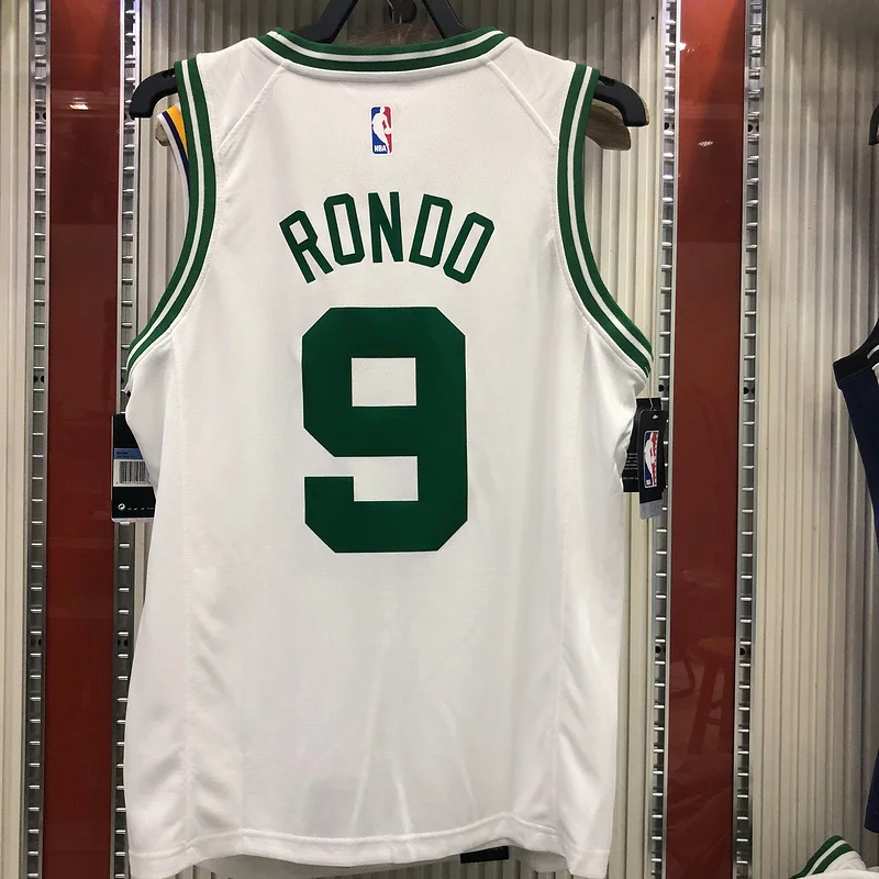 NBA Boston Celtics Basketball Jersey Retro White #9 RONDO