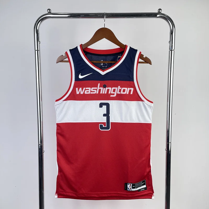 2023  Washington Wizards Basketball Jersey   Aawy   Red  #3    BEAL