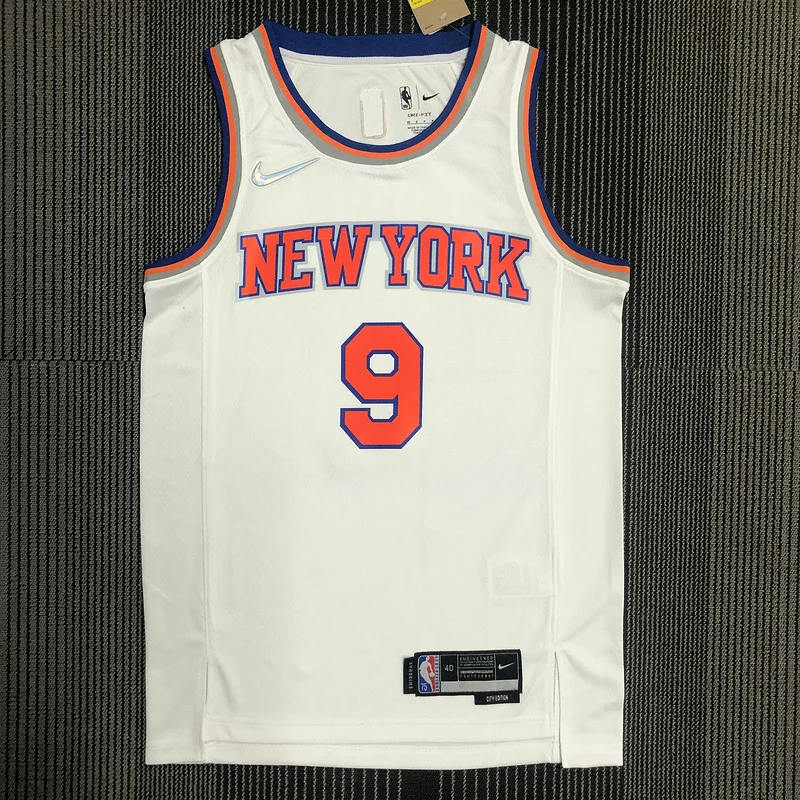 75th anniversary New York Knicks Basketball Jersey White #9 BARRETT