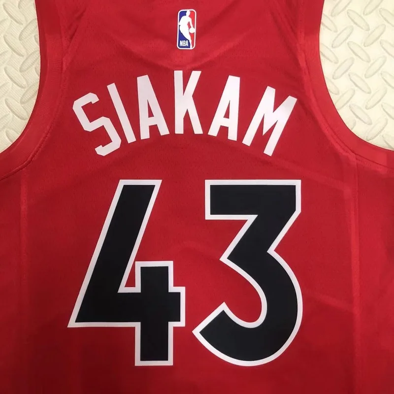 2023 NBA Toronto Raptors Basketball Jersey Aawy Red #43 SIAKAM