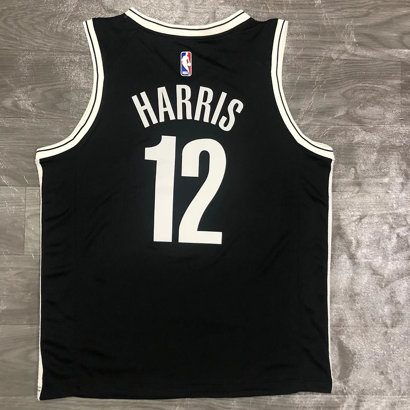 Brooklyn Nets Basketball jersey V-neck  Black #12 HARRIS