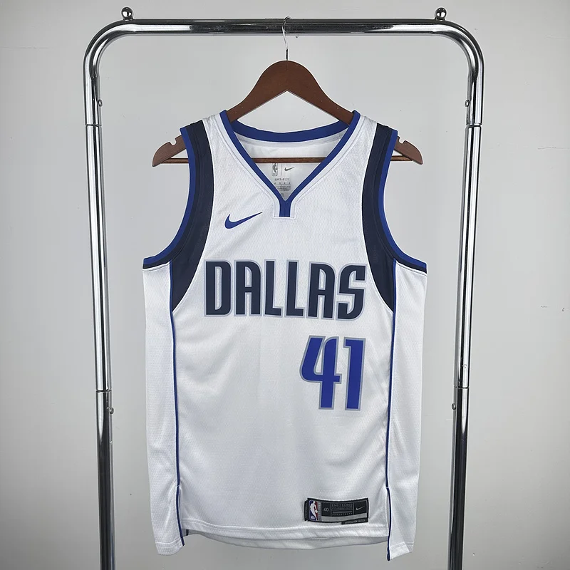 NBA Dallas Mavericks basketball jersey White #41 NOWITZKI