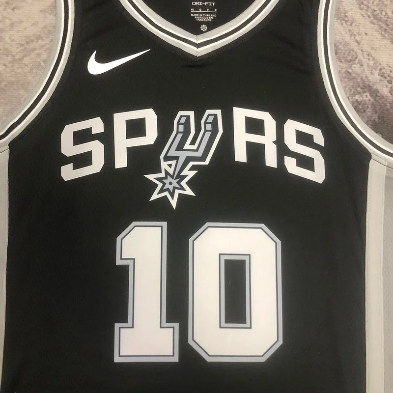 2023 San Antonio Spurs Basketball Jersey Black #10 SOCHAN