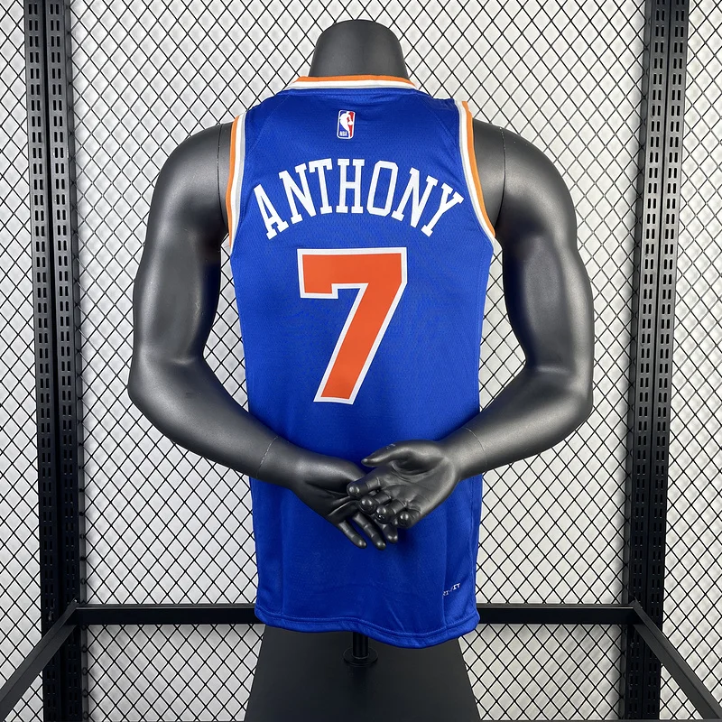 2023 New York Knicks Basketball Jersey Aawy Blue #7 ANTHONY