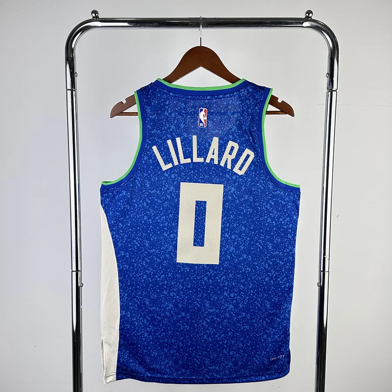 2024 Season NBA Milwaukee Bucks Basketball jersey city version #0 LILLARD