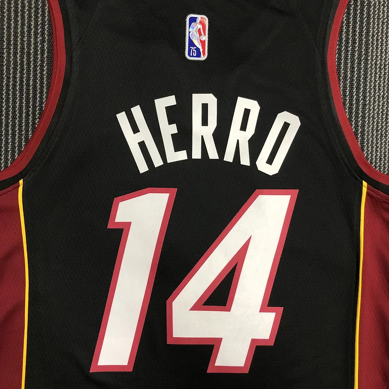 75th anniversary NBA Miami Heat basketball jersey Black #14 HERRO