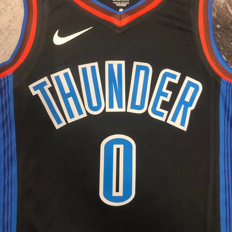 2023 NBA Oklahoma City Thunder Basketball Jersey city version #0 WESTBROOK