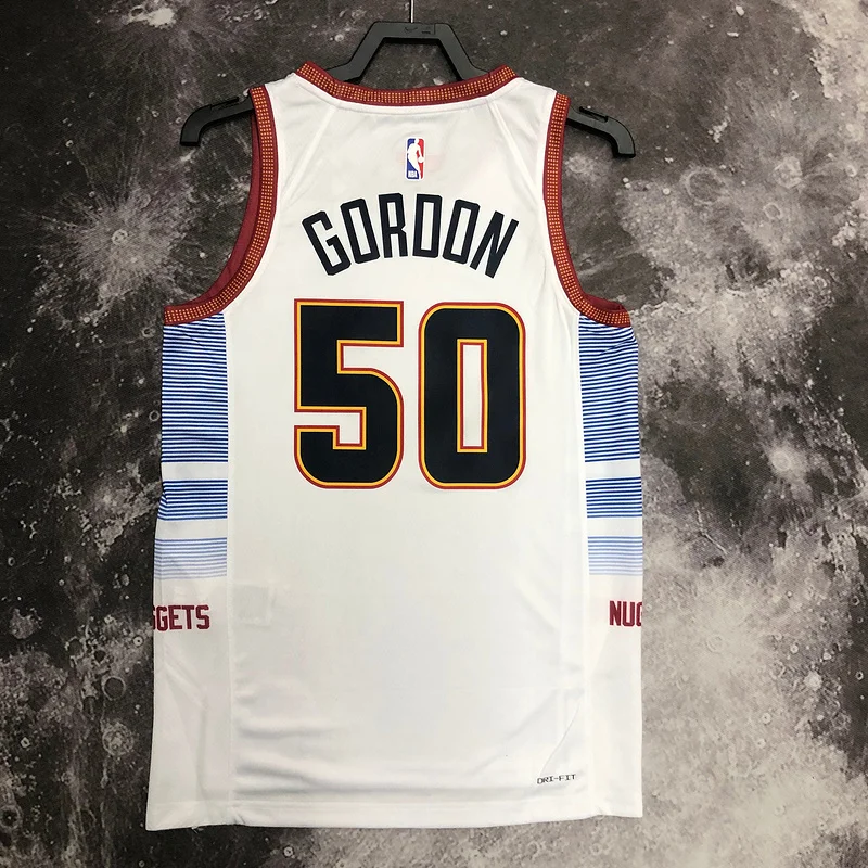 2023 Season NBA Denver Nuggets Basketball jersey city version #50 GORDON