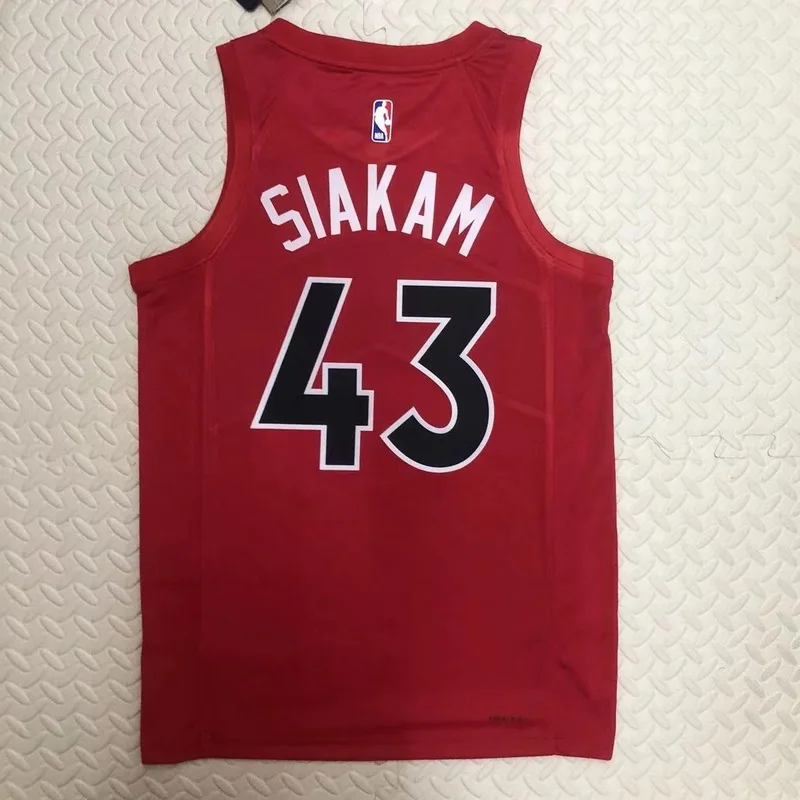 2023 NBA Toronto Raptors Basketball Jersey Aawy Red #43 SIAKAM