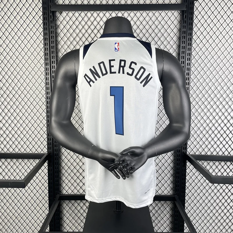 2023 Minnesota Timberwolves Basketball Jersey Home White #1 ANDERSON