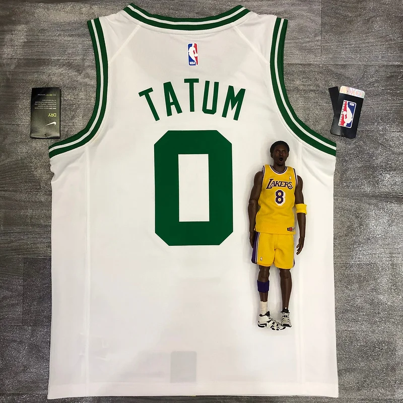 NBA Boston Celtics Basketball Jersey Retro White #0 TATUM