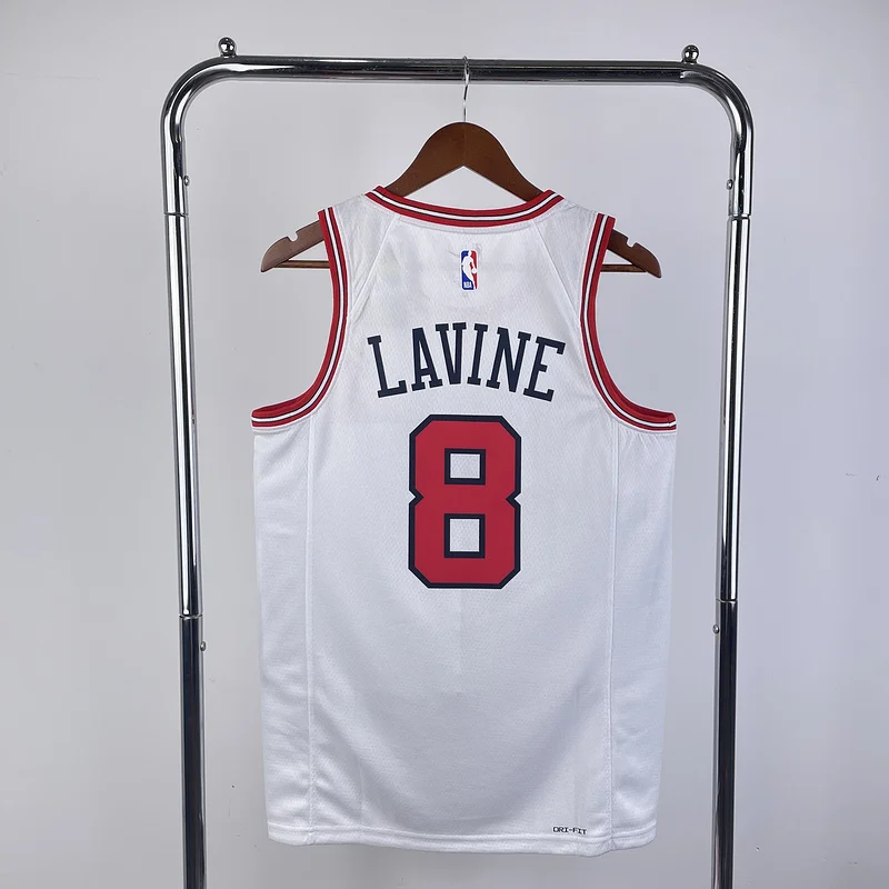 2023 Season NBA Chicago Bulls Basketball jersey white #8 LAVINE