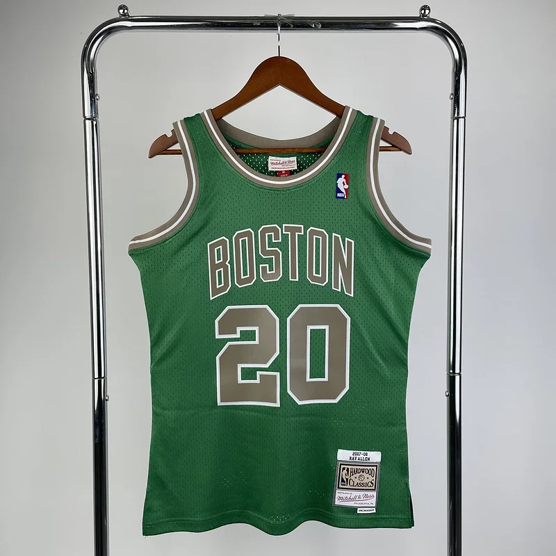 2007 2008 Season MN Hot Print Retro NBA Boston Celtics Basketball Jersey #20 ALLEN