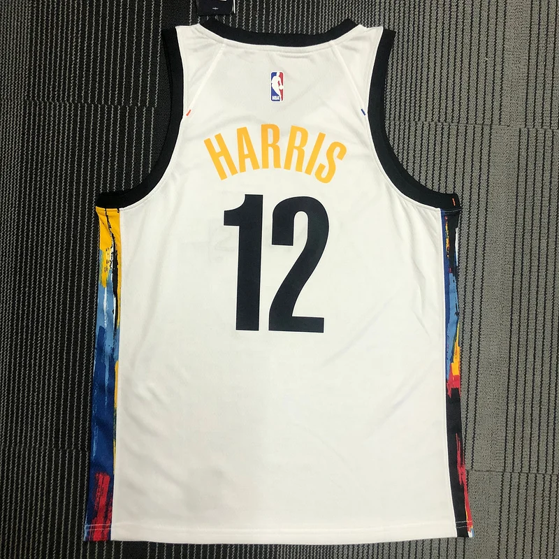 Brooklyn Nets Basketball jersey Graffiti White #12 HARRIS