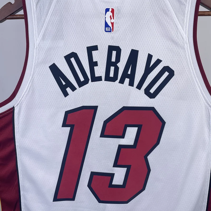 NBA Miami Heat basketball jersey V-neck White #13 ADEBAYO