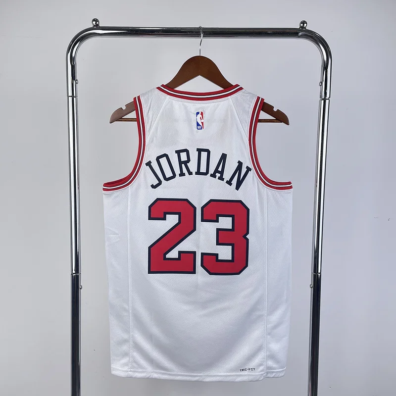 2023 Season NBA Chicago Bulls Basketball jersey white #23 Jordan