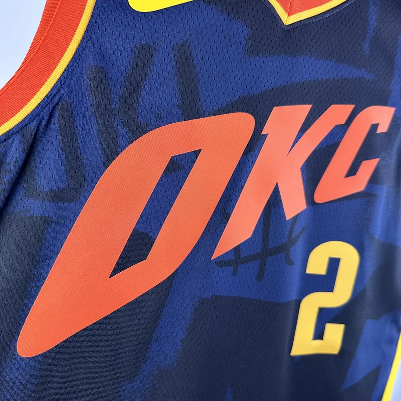 2024 NBA Oklahoma City Thunder Basketball Jersey city version #2 GILGEOUS ALEXANDER