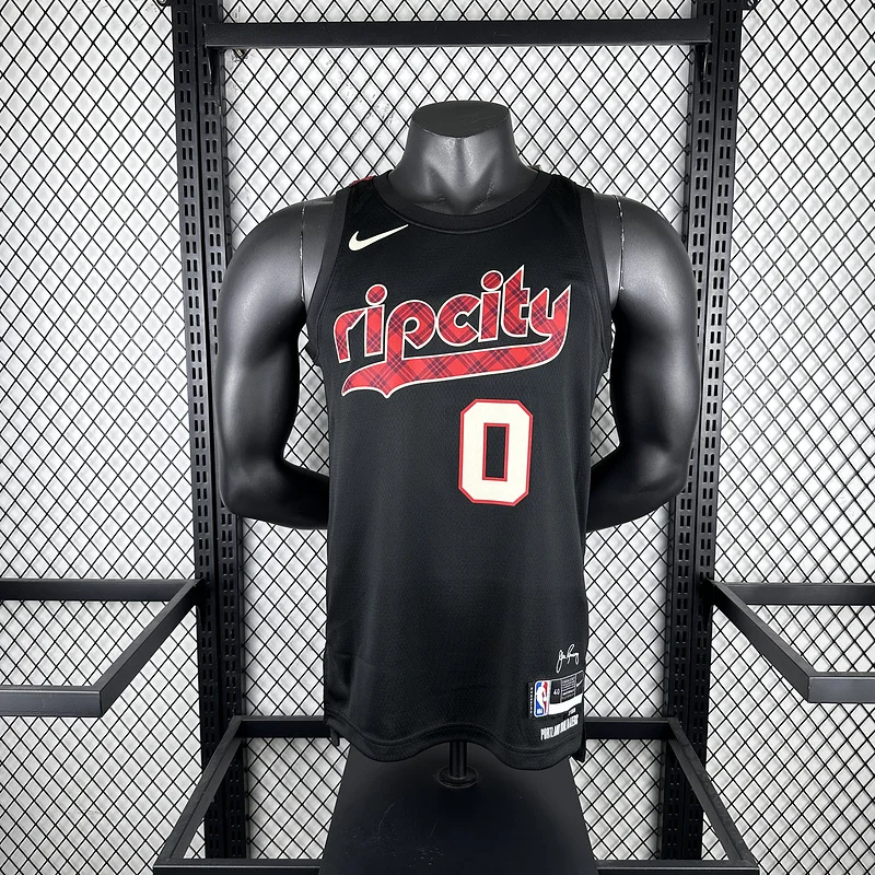 2024  Portland Trail Blazers Basketball Jersey   city version  #0   LILIARD