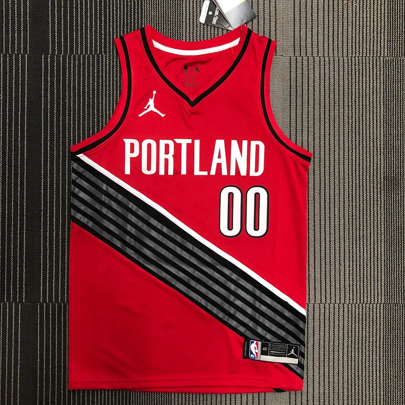 Portland Trail Blazers Basketball Jersey   Red   Jordan Style #00    ANTHONY