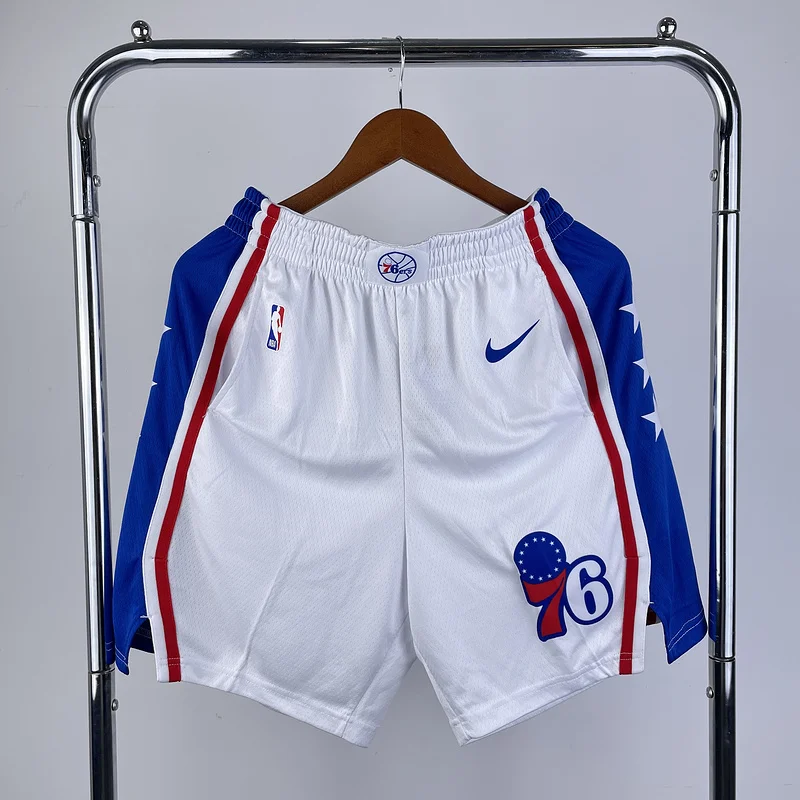 NBA Philadelphia 76ers Basketball White Shorts