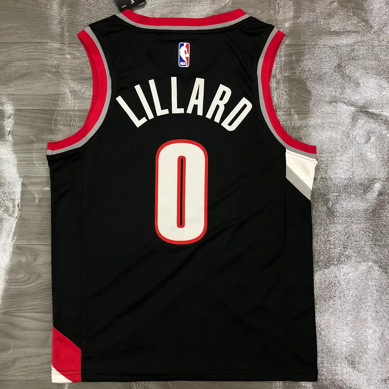 2021 Portland Trail Blazers Basketball Jersey Black #0 LILIARD