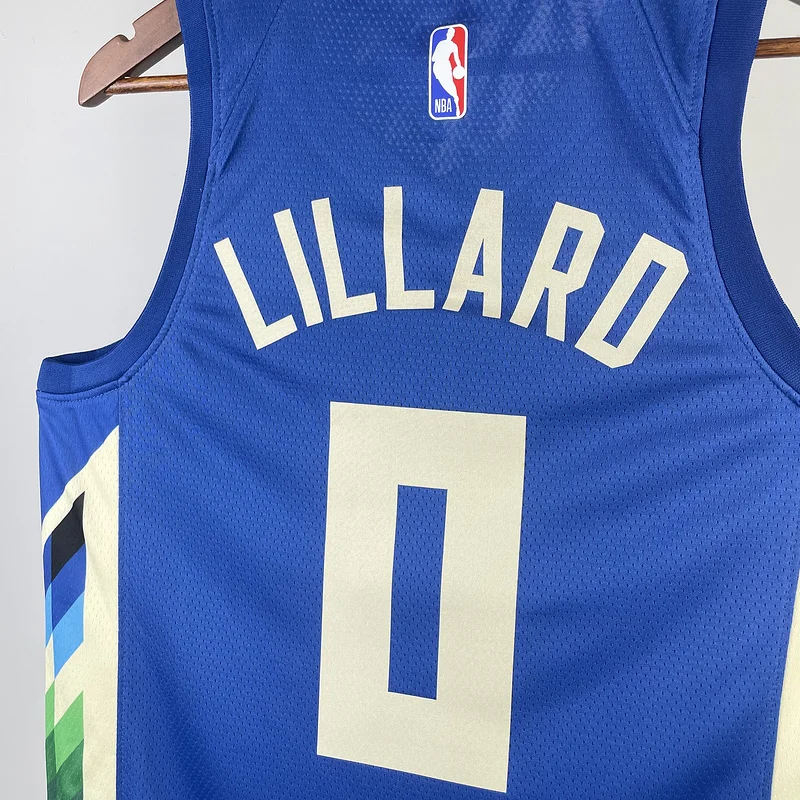 2023 Season NBA Milwaukee Bucks Basketball jersey city version #0 LILLARD