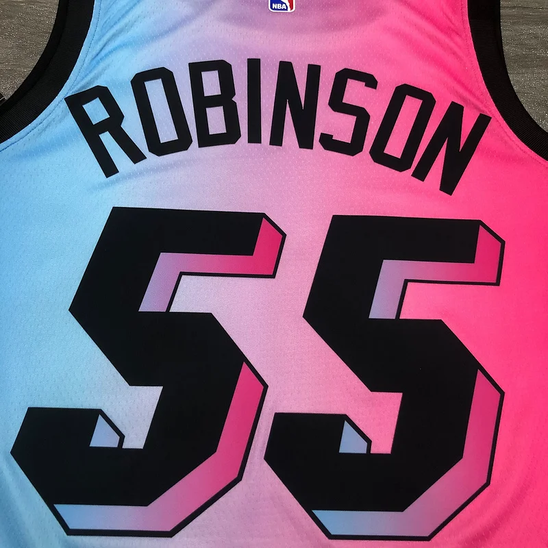 2021 Season NBA Miami Heat basketball jersey city version #55 ROBINSON