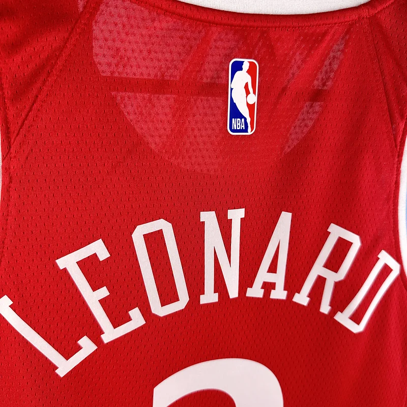 2025 Season    NBA Los Angeles Clippers Basketball jersey    trapeze  limited   Red  #2   LEONARD