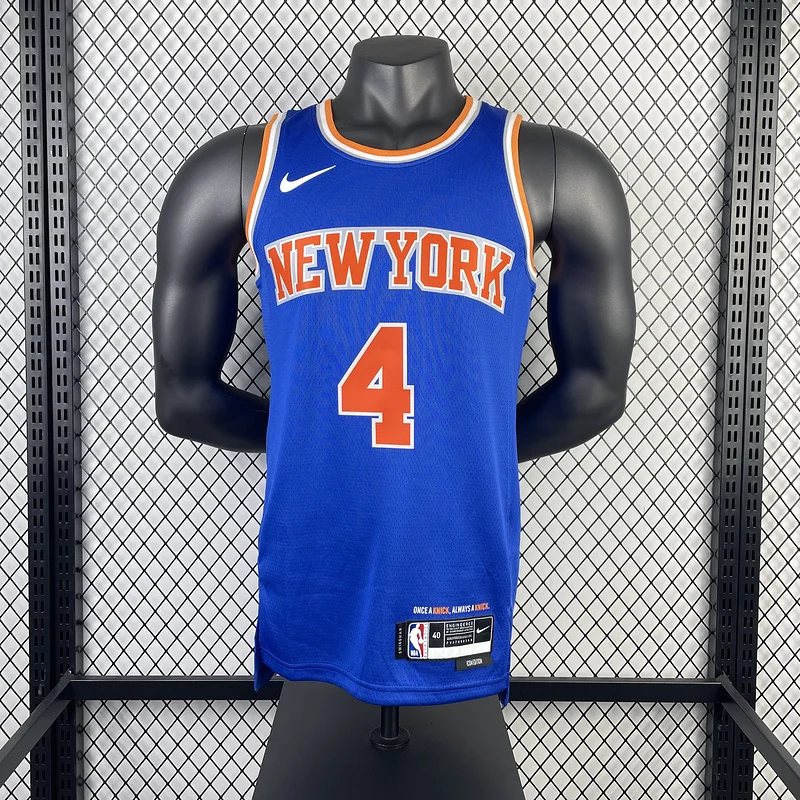 2023 New York Knicks Basketball Jersey Aawy Blue #4 ROSE