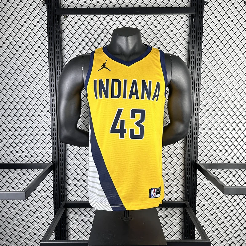 2023 Indiana Pacers Basketball Jersey trapeze limited #43 SIAKAM