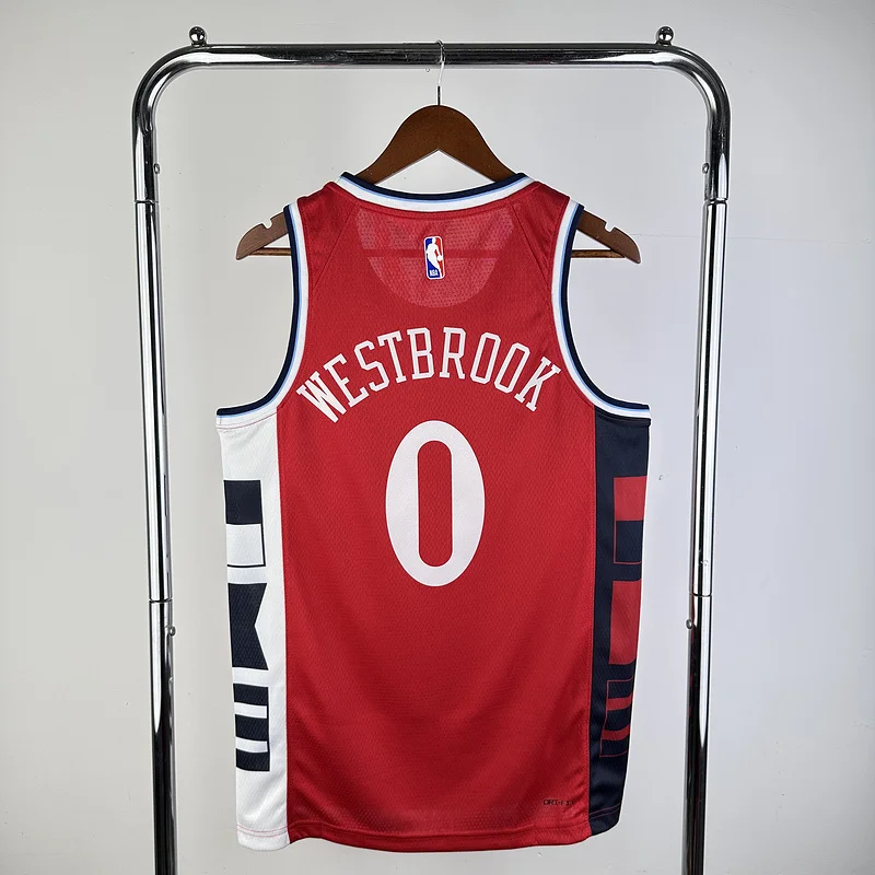 2025 Season    NBA Los Angeles Clippers Basketball jersey    trapeze  limited   Red  #0    WESTBROOK