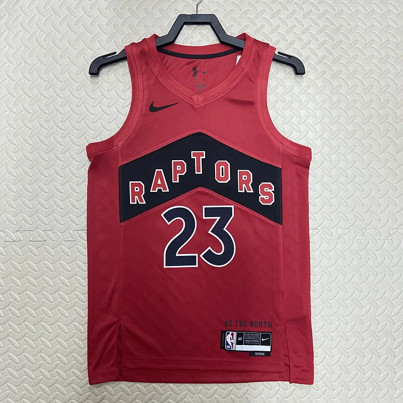 2023 NBA Toronto Raptors Basketball Jersey Aawy Red #23 VAMVLEET