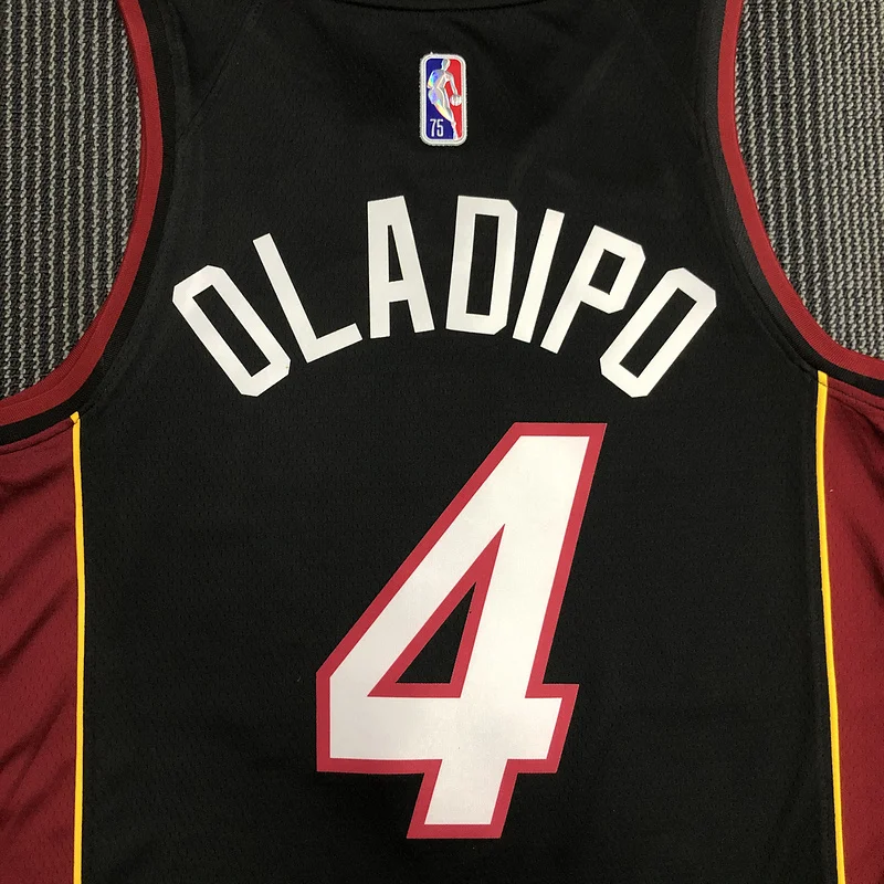 75th anniversary NBA Miami Heat basketball jersey Black #4 OLADIPO