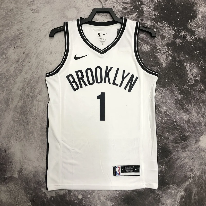 Brooklyn Nets Basketball jersey V-neck  White #1 BRIDGES