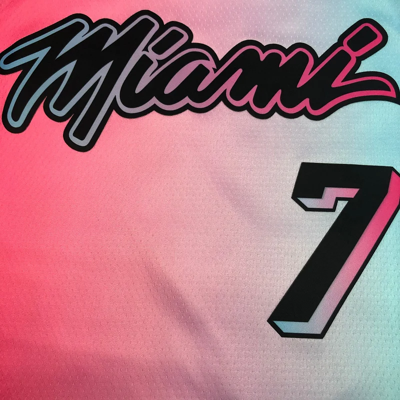 2021 Season NBA Miami Heat basketball jersey city version #7 DRAGIC