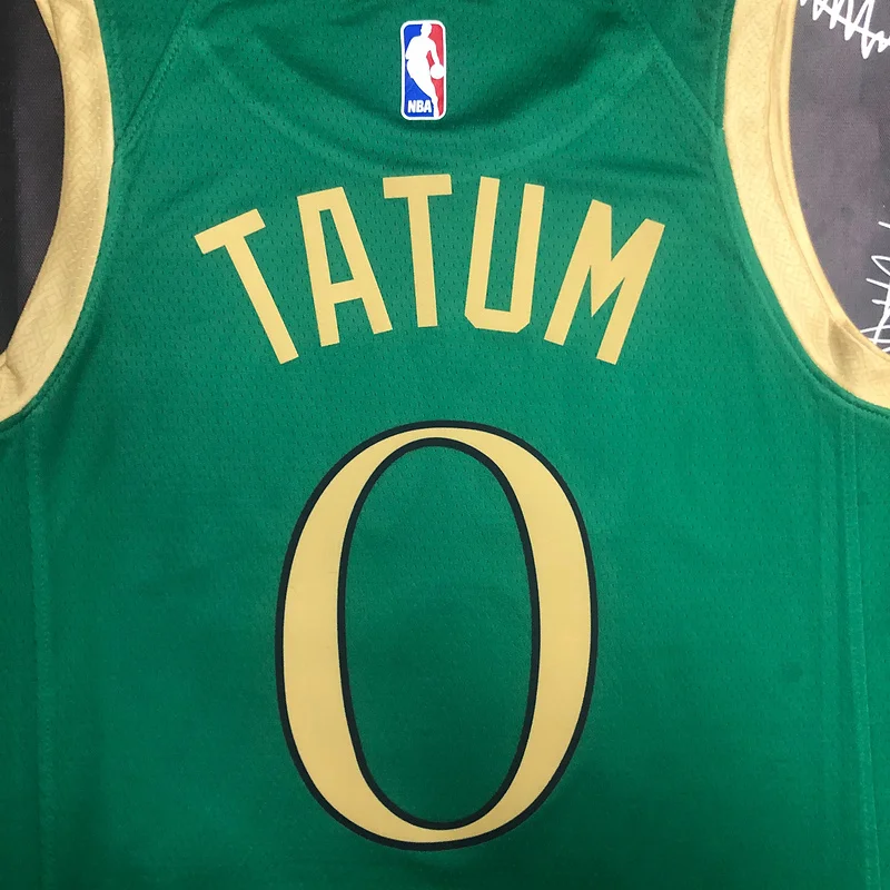 2020 Season NBA Boston Celtics Basketball Jersey city version Green #0 TATUM