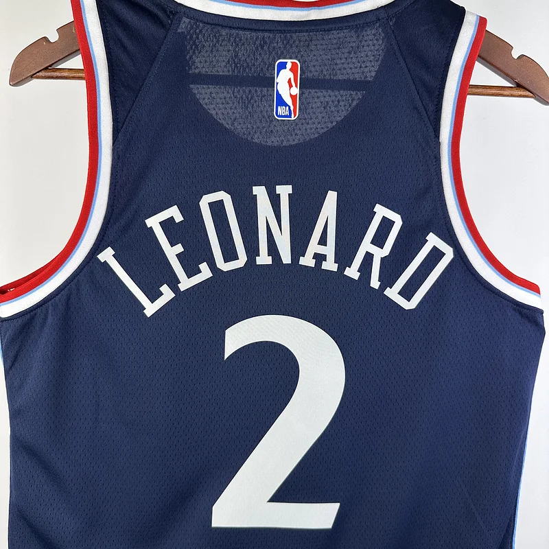 2025 Season  NBA Los Angeles Clippers Basketball jersey   Aawy   Blue  #2   LEONARD