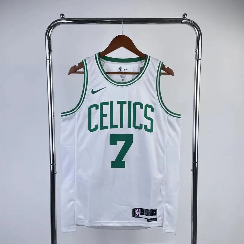 2023 Season NBA Boston Celtics Basketball Jersey White #7 BROWN