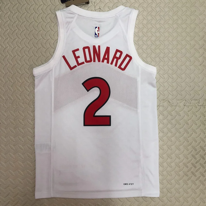 2023 NBA Toronto Raptors Basketball Jersey Home White #2 LEONARD