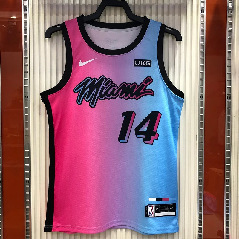 2021 Season NBA Miami Heat basketball jersey city version #14 HERRO