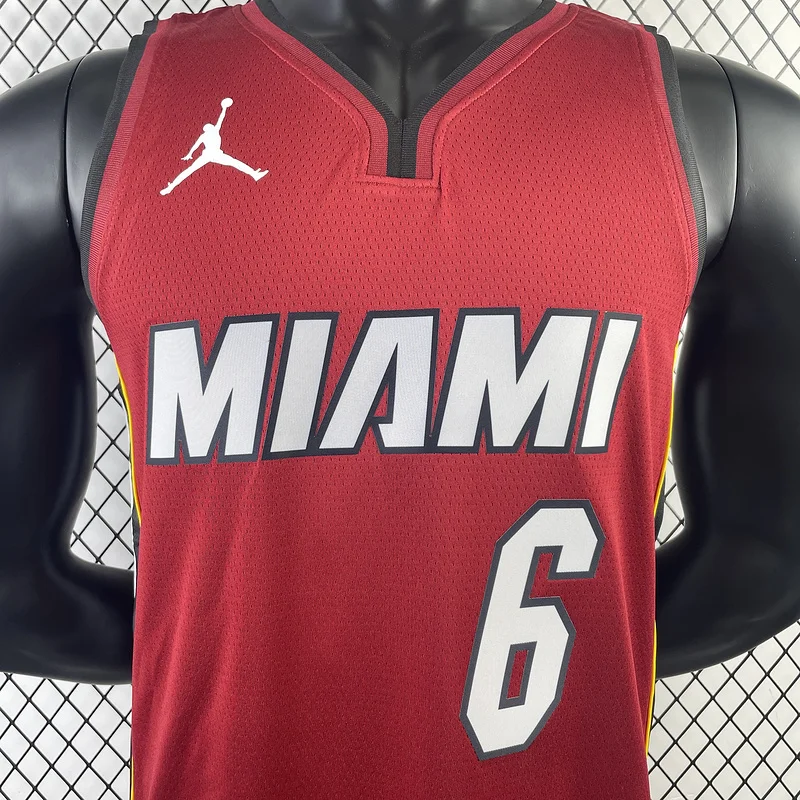 2023 Season NBA Miami Heat basketball jersey trapeze limited #6 JAMES