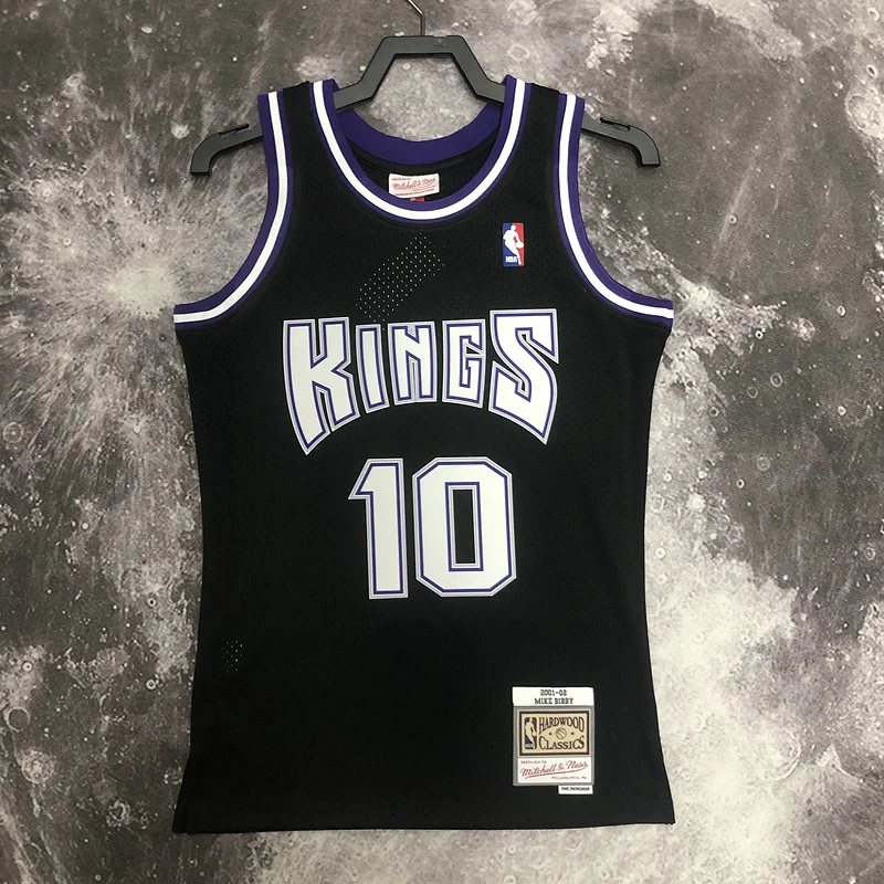 Mitchell Ness Hot Print Retro Sacramento Kings Basketball Jersey 2001 #10 BIBBY